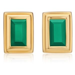 New in Box Green Onyx Studs